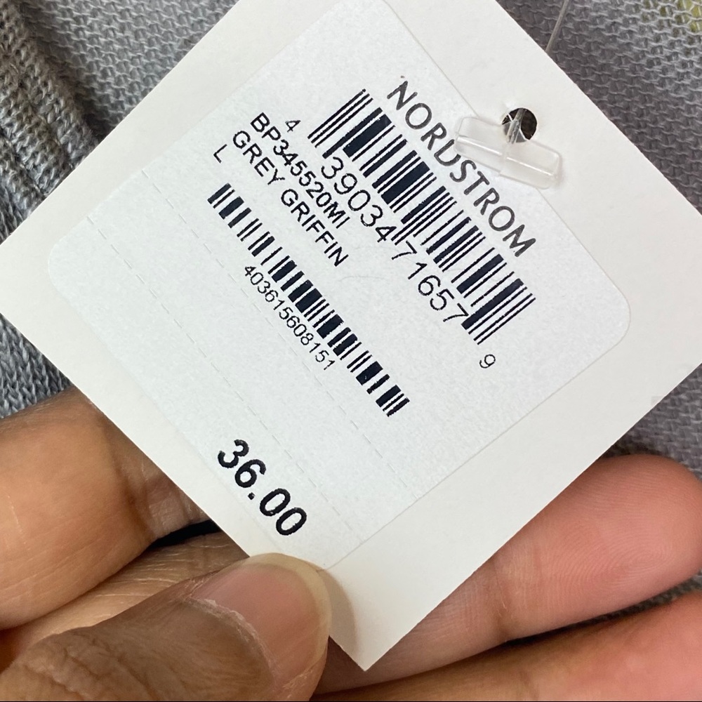 NWT BP Grey V Neck Swing Split Hem Tank - Picture 8 of 11